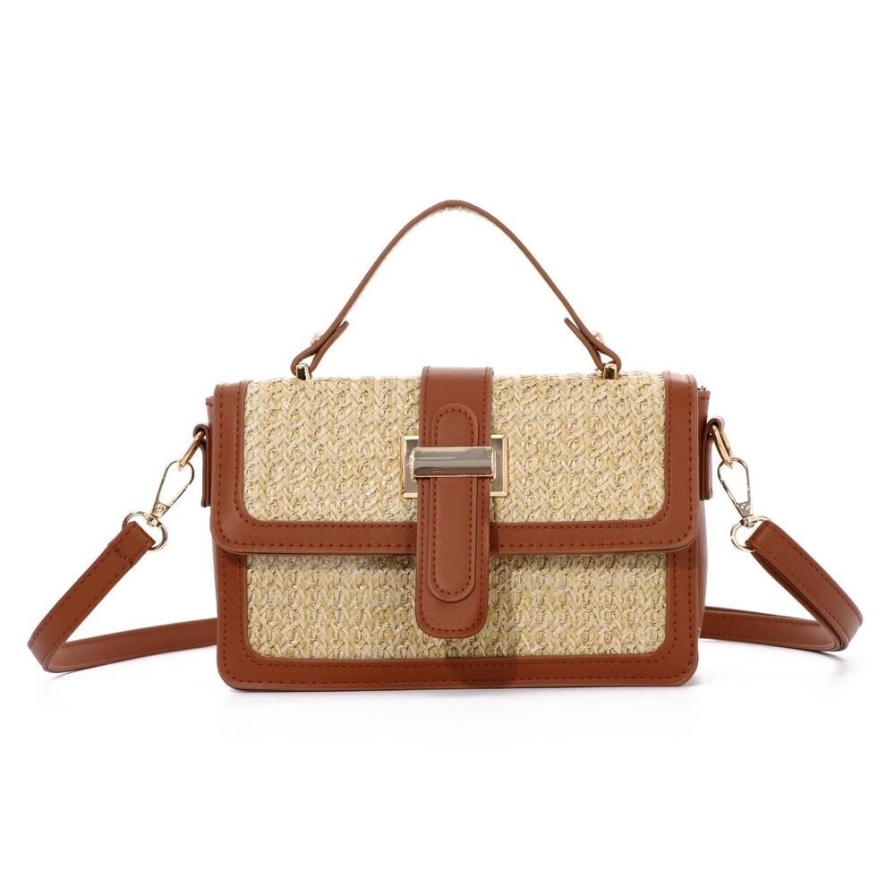 4677 Straw Purses Straw Crossbody Bags Beach Handbag Summer Raffia Purses